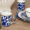 Golden Rabbit Enamelware - Cobalt Swirl Pattern - Set of