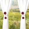 SUQ I OME 2 Pieces Handmade Artificial Flower Curtain Holdbacks,Curtain