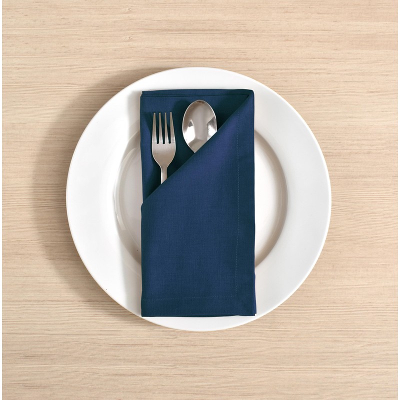 Fingercraft Cloth Napkins Set of 12, Cotton Linen Blend Napkins