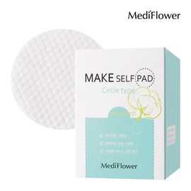 Mediflower 메디플라워 메이크업 셀프 패드 리필 130매 / 화장솜 클렌징패드 토너패드 Mediflora Makeup Self Pad Refill 130 Sheets / Cotton Pads Cleansing Pads Toner Pads