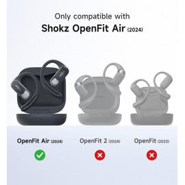 SURITCH for SHOKZ OpenFit Air Case Cover, Magnetic Locking Cases for SHOKZ OpenFit Air Open-Ear Headphones, Protective Bumper Cover with Carabiner & Keyring for OpenFit Air Earbuds (2024), Pink