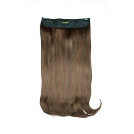Bombshell 24" 5 Clips Straight One Piece Half Head Clip On Hair Extensions Wig (M07 MEDIUM BROWN)