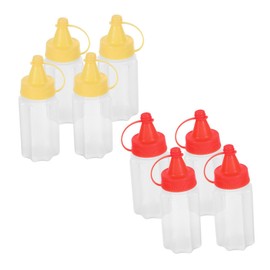 ABOOFAN 8pcs Mini Squeeze Bottles Reusable Leak Condiment Containers for Sauces for Travel Camping Kitchen Use Stylish Design