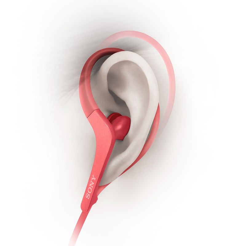 Sony MDR-AS410AP Earbuds, Splashproof/Sports Earphones, with Remote and Microphone, Pink,