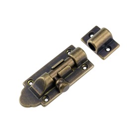Tighall Antique Brass Barrel Bolt Latch 3.9 Inch Solid Cast Brass Barrel Bolts Latches for Modern Retro Furniture with Screws Hardware
