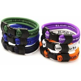 HFS Germanium and Titanium Energy Bracelets 1200 Plus Anion Health Sports- M - 7.75" - Green