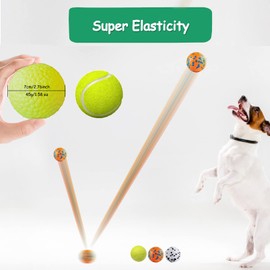 SISYOUP Dog Balls for Aggressive Chewers Tennis Ball Toy Durable Teething Toys Floating Water Toy Fetch Balls for Dogs and Cats