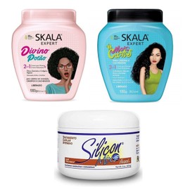 Skala Mais Cachos Creme Tratamento + Divino Potao Hair Cream FREE Silicon Mix Hair Treatment
