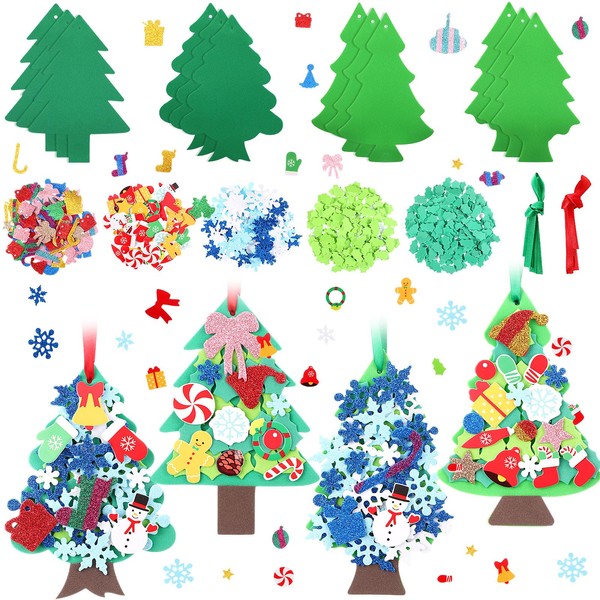 Fumete 474 Pcs Christmas Craft for Foam Sticker with 12