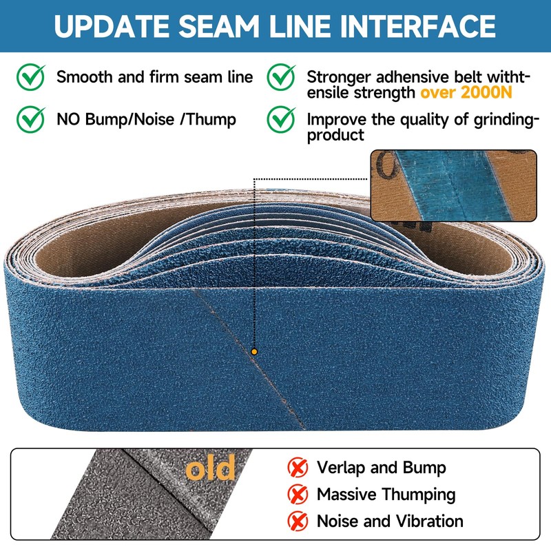 Sanding Belt 100 x 915 mm, 8PCS Belt Sander Sanding