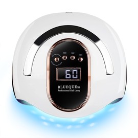 W&H UV LED Nail Dryer 168W Faster Gel Nail Curing Lamp for Gel Polish and Regular Polish Professional Machine Pedicure Manicure Fingernail and Toenail Nail (White 168W)