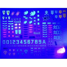 Fluorescent!! HG RG MG PG RE Robot MS Detail Up Water Transfer Decal (For Zeon Military)