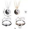 Collar Pulseras Yin Yang Juego Pulseras Ajustable