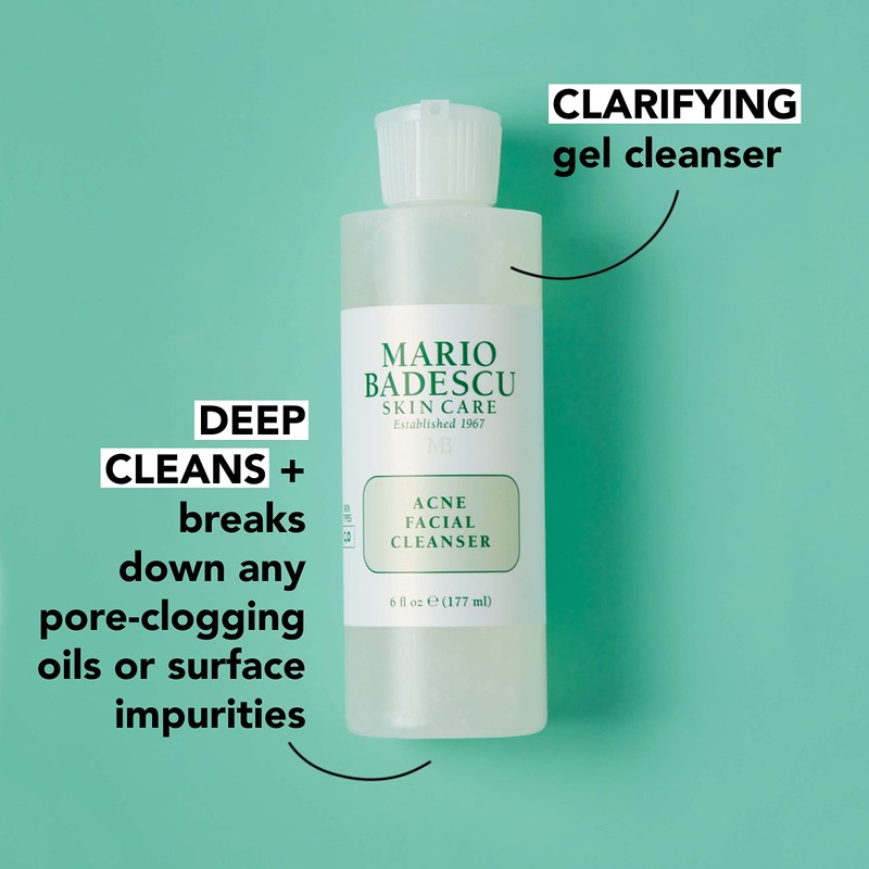 Mario Badescu Acne Facial Cleanser for Combination & Oily Skin,