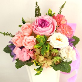 Azurosa Preserved Flowers, Gift, Mother's Day Gift, Popular, Non-Withering Flowers, Old Rose, Mini Rose, Garden Rose, Hydrangea, Antique, Natural Elegant