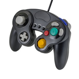 QUMOX Black Wired Classic Controller Joypad Gamepad for Ntdo Game-Cube gc & wii (Turbo Slow Feature)
