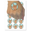 I Love You Hand Sign Language Temporary Tattoo Water Resistant