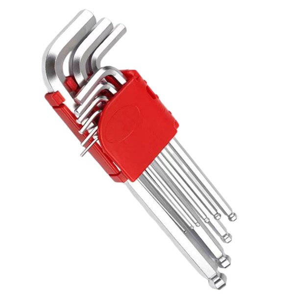 KGDUYC 9-Piece Hex Key Set with Ball Head, Metric Hex