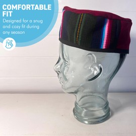 Thorness Handmade Nepalese Wool Red Smoking Cap, Lightweight, Stylish, with Traditional Tibetan Accents, Size 61cm, Extra Large