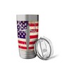 Gymnastics Still Rings Distressed American Flag Stainless Steel Insulated Tumbler