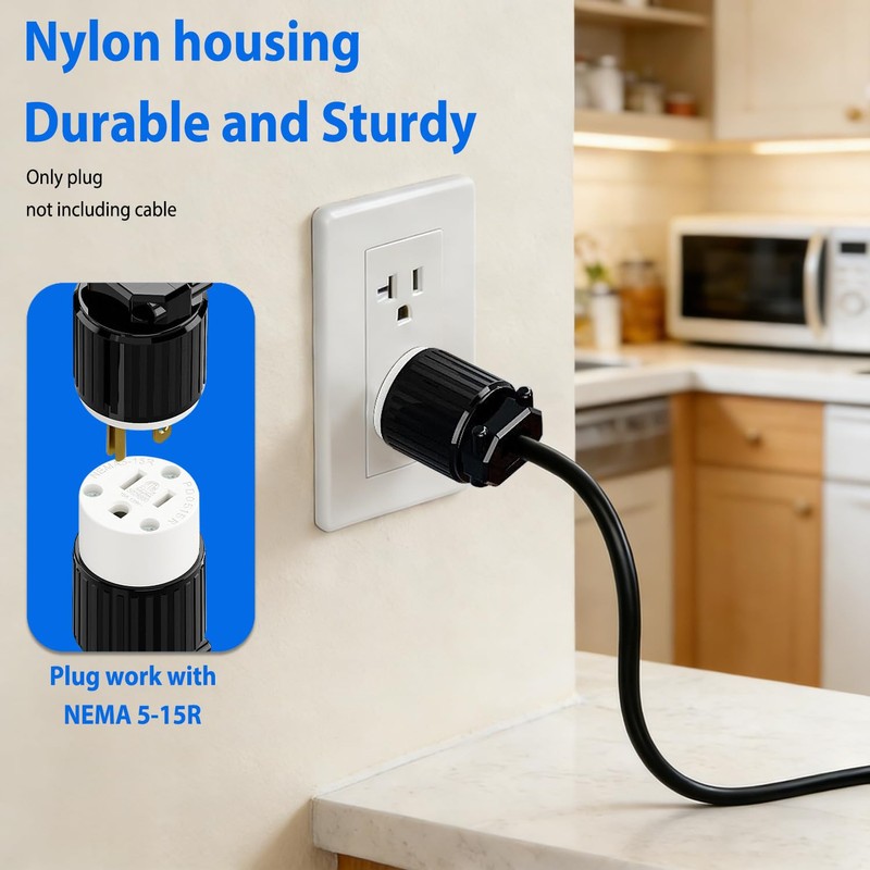 Nema 5-15P Male Plug Heavy Duty Replacement Male Plug –