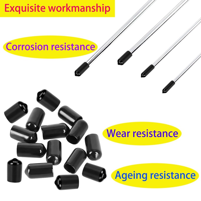 Qrity Pack of 20 Rubber End Caps, Thread Protection Cap,