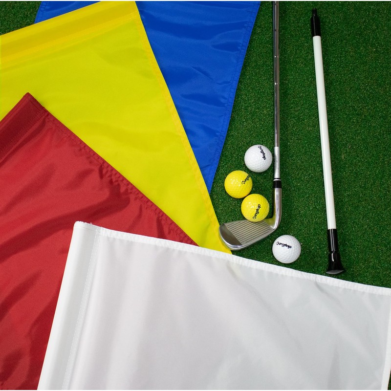 KINGTOP Golf Flag 20x14 Inch - Plain Red, 420D Nylon,