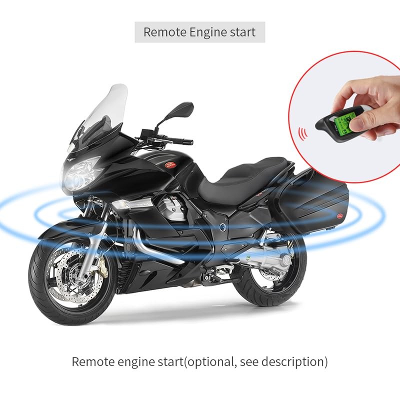YN MageTech YNEM211 Motorcycle Alarm System with Remote Start, Built-in