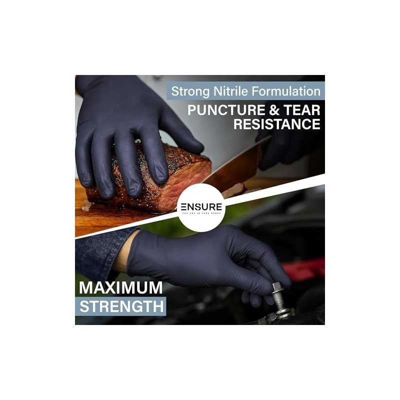 Saf-Care EnSure Nitrile Exam Gloves, Powder-Free, Latex-Free, Chemo Rated, Non-Sterile,