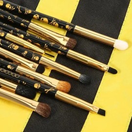 Set De Brochas De Maquillaje De Ojos Docolor, 10 Unidades, Negro,Kit De 10 BrochasProfesionalSombras Pincel De Ojos para Cejas,Difuminar,Angulada...  