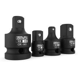 LEXIVON Impact Socket Adapter Reducer 4-piece Set,Impact Driver Conversion LX112