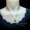 Ruby Necklace - Pigeon Blood Red Ruby Pendant - White