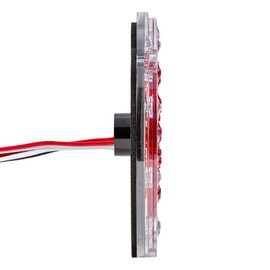 Maxxima M85417R-KIT Red LED Ultra Thin Round Hybrid Lightning Stop Turn Tail (STT) Back-Up Light Kit, Flange Mount Reverse Light Compatible for Trailers, Trucks, RVs, Jeep Wranglers