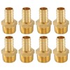 sourcing map 4pcs Brass Barbed Fitting 3/4" NPT Male to