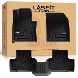 LASFIT Floor Mats 2018-2025 for Volvo XC60 (for T5, T6 Only, Not for T8 Hybrid) Custom Fit TPE All Weather Floor Liners 1st & 2nd Row Car Mats, Black
