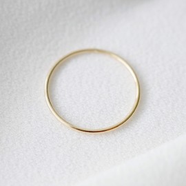 HUNTER & TROVE 14K Yellow or Rose Gold Filled Slim Stacking Ring Band (14K Yellow Gold Fill, 9)