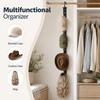 Hat Organizer for Closet Storage – 8-Clip Hanging Rack for
