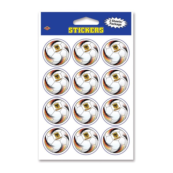 Beistle Stickers - Germany, 4" x 6", Multicolored