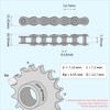 TOPENS LT08B Roller Chain 20 Feet with 2 Connecting Links