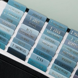 UPAFEXXI-Laminated Bible Tabs with Book Summaries(Gold Foil Embossed Lettering), Bible Tabs for Women and Men, Reposition Large Print Stickers, Easy to Read, 80Chapters Labels for Easy Navigation