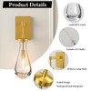 BlesULuk Raindrop Brass Crystal Wall Sconce: Clear Solid Indoor Sconces