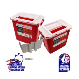 WETEX Biohazard Container with Holder (2 Gallon) - 1 pc