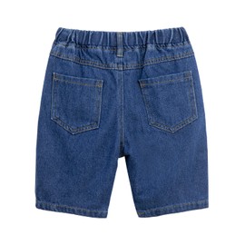 Mud Kingdom Little Boys Denim Shorts Fashion Ripped Deep Blue 6 Years
