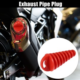 Motoforti 2pcs Motorcycle Exhaust Pipe Plug 15-38mm Universal Rubber Red