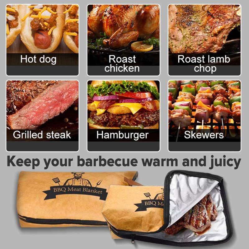BBQ Blanket for Resting Meat, 21in Reusable Smoker Grilling Meat
