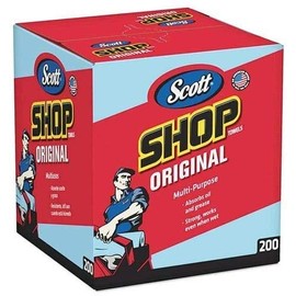 Scott Kimberly-Clark 75190 Shop Towels, 10" x 12", Blue (1 Box of 200) (1 Box of 200 Towels (2 Boxes), Blue (2 Boxes))