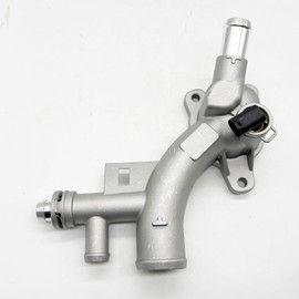 Aluminum Engine Coolant Housing Water Outlet with Hoses Compatible for Chevy Cruze, Sonic, Trax & Buick Encore 1.4L