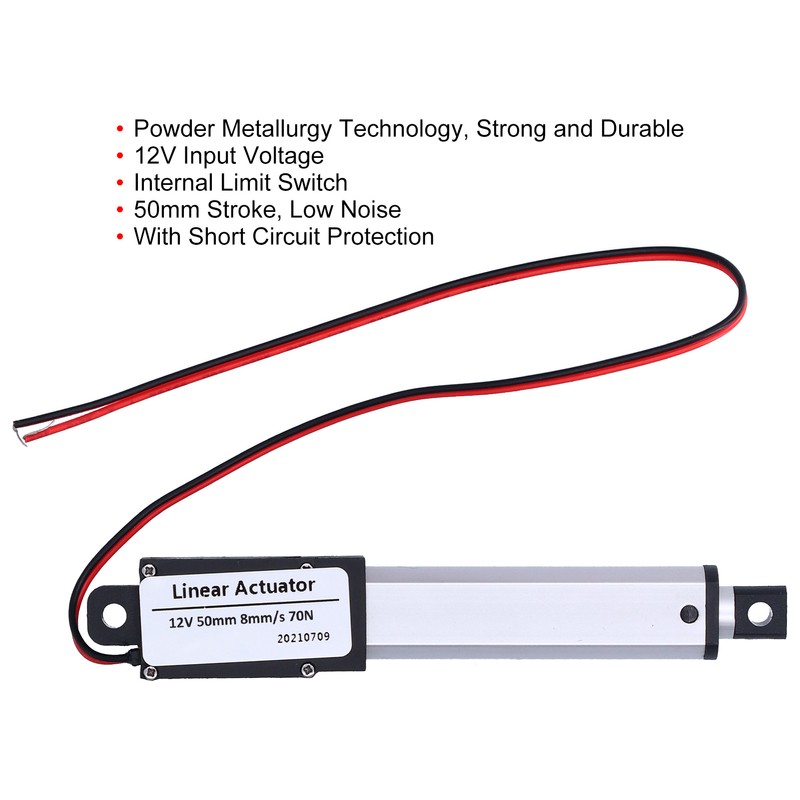 Linear Actuator 50mm Stroke DC 12V Low Noise Internal Limit