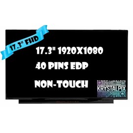 New KrystalPix LCD Display FITS- Screen Replacement 144hz Display for Asus TUF Gaming F17 TUF706H TUF706HEB-DB74 17.3" FHD 1920X1080 LCD LED Screen 40 pins Panel