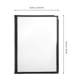 Toddmomy Transparent Menu Covers 4 Page 8 View Transparent Restaurant Menu Covers Menu Protector Cover with Leatherette Trim and Decorative Corners for Bar Cafe Restaurant